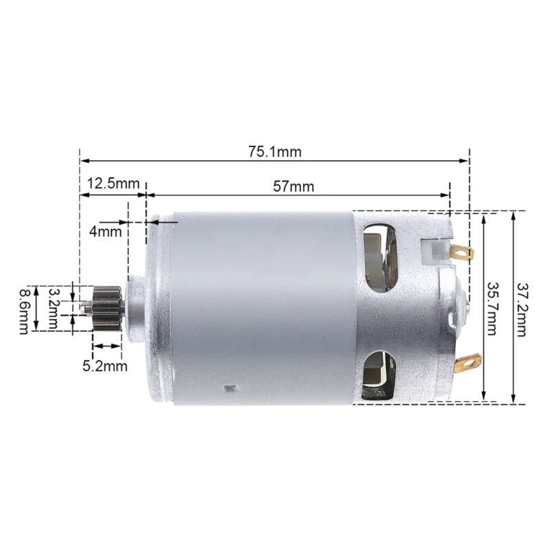 Silnik DC RS550 12 13 Zęby 9.5 – Bosch Drill Gsb 18V recenzja i cena